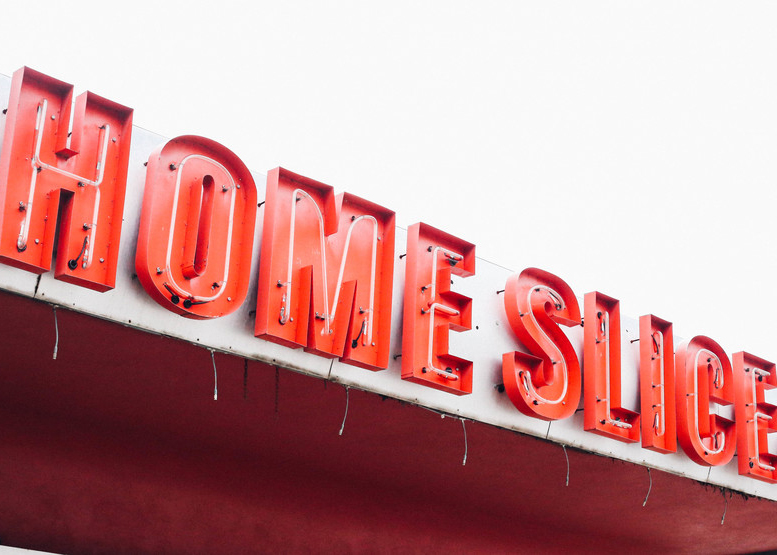 Home Slice sign