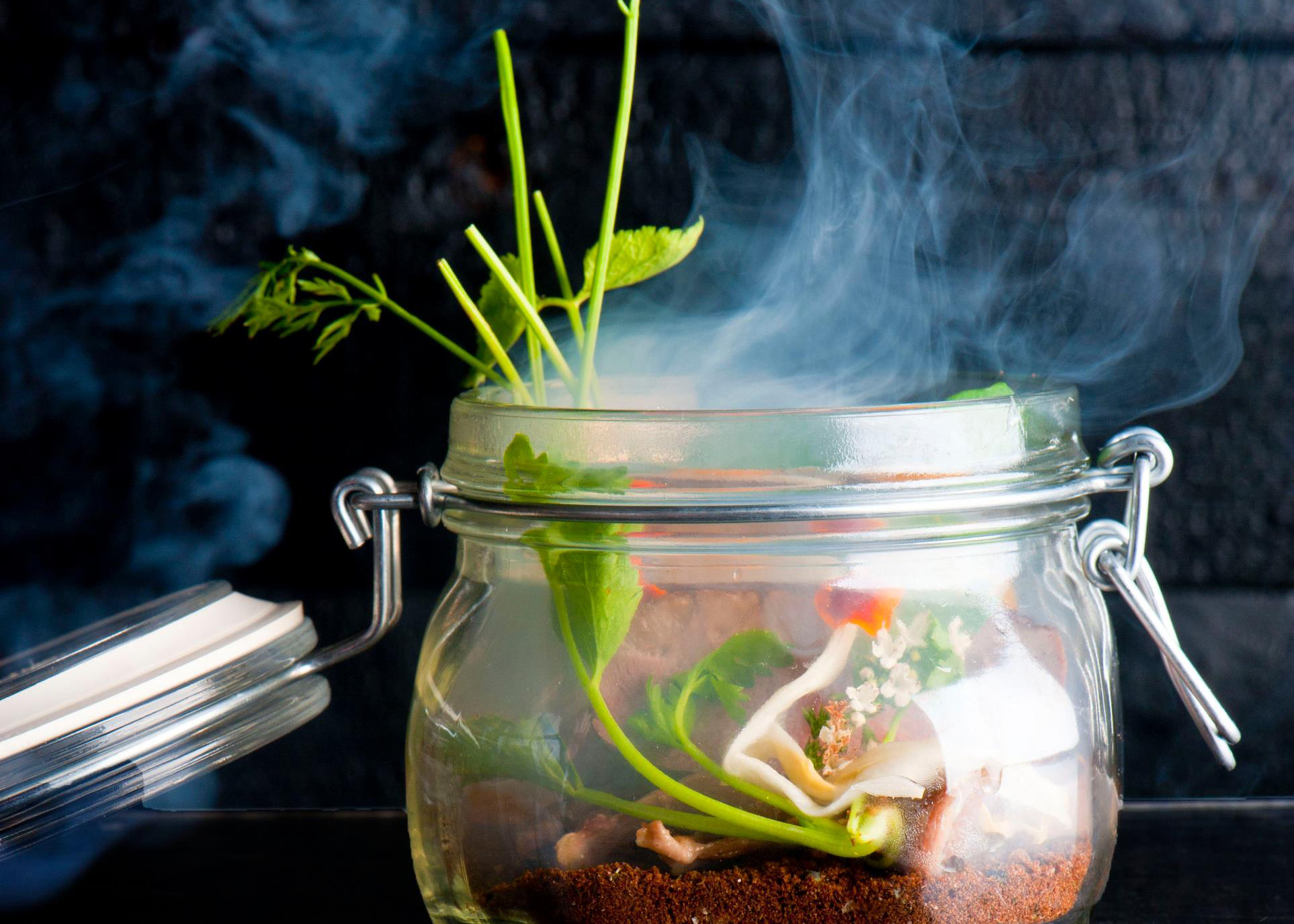 Spices and herbs in a jar