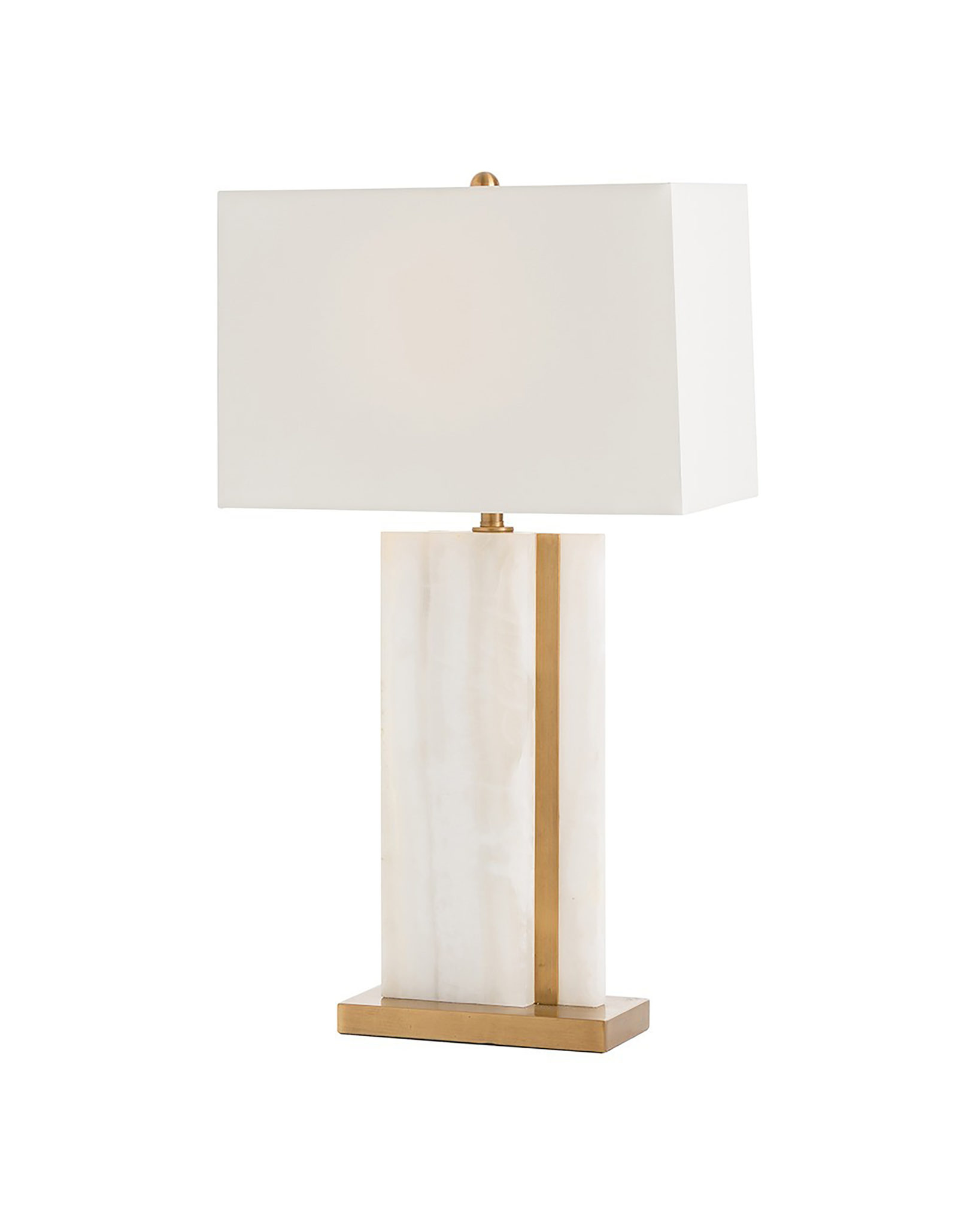 White lamp with bronze detailing
