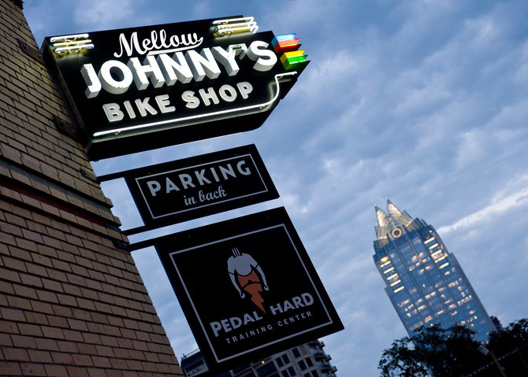 Mellow Johnny's Bike Shop store sign