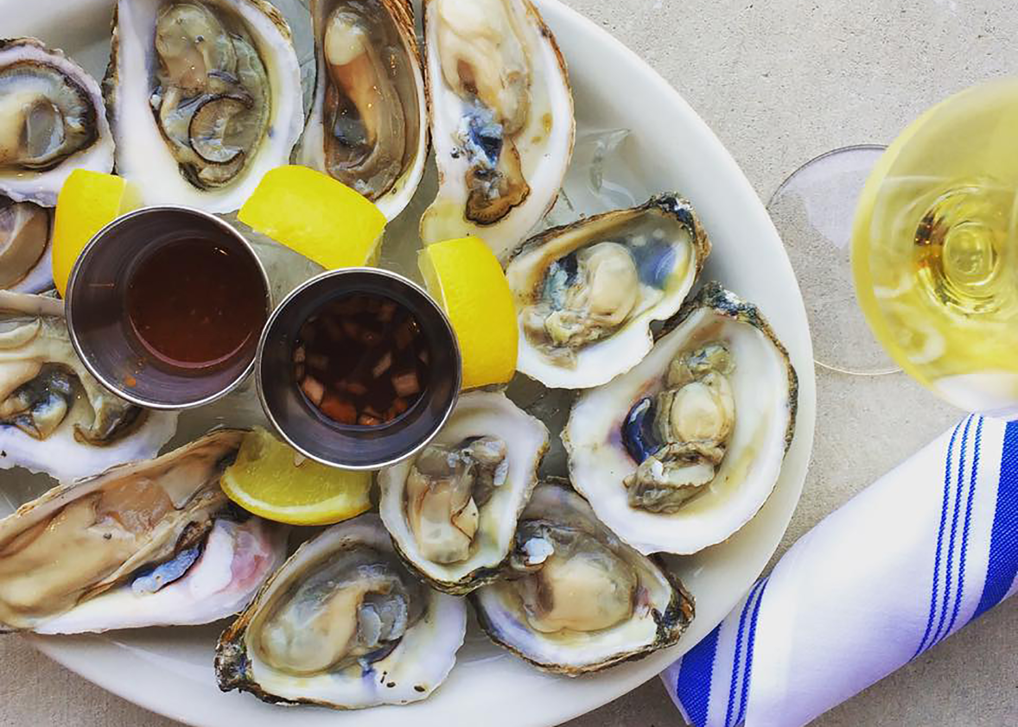 Raw oysters from Gotham