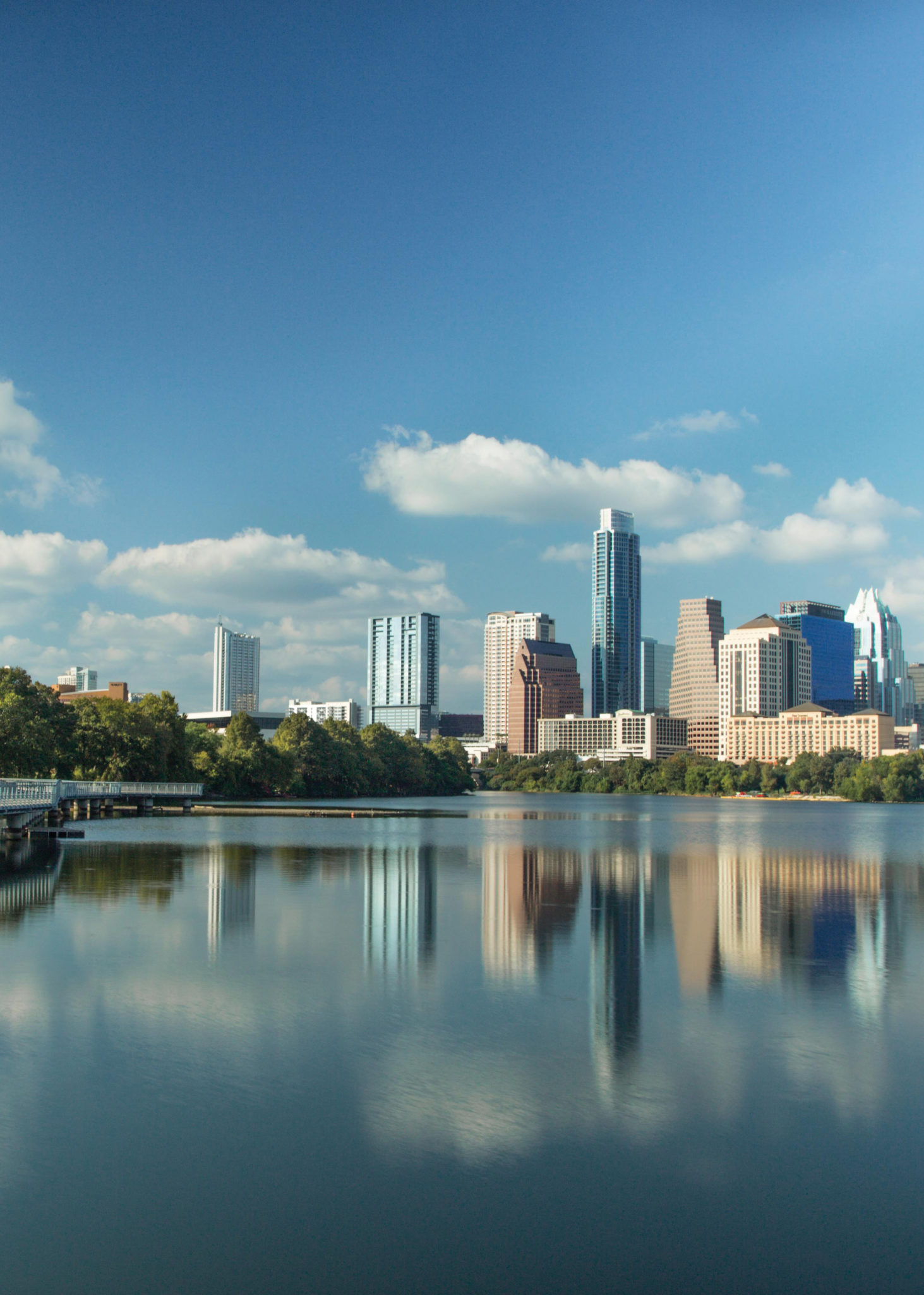 Austin Skyline over Ladybird Lake