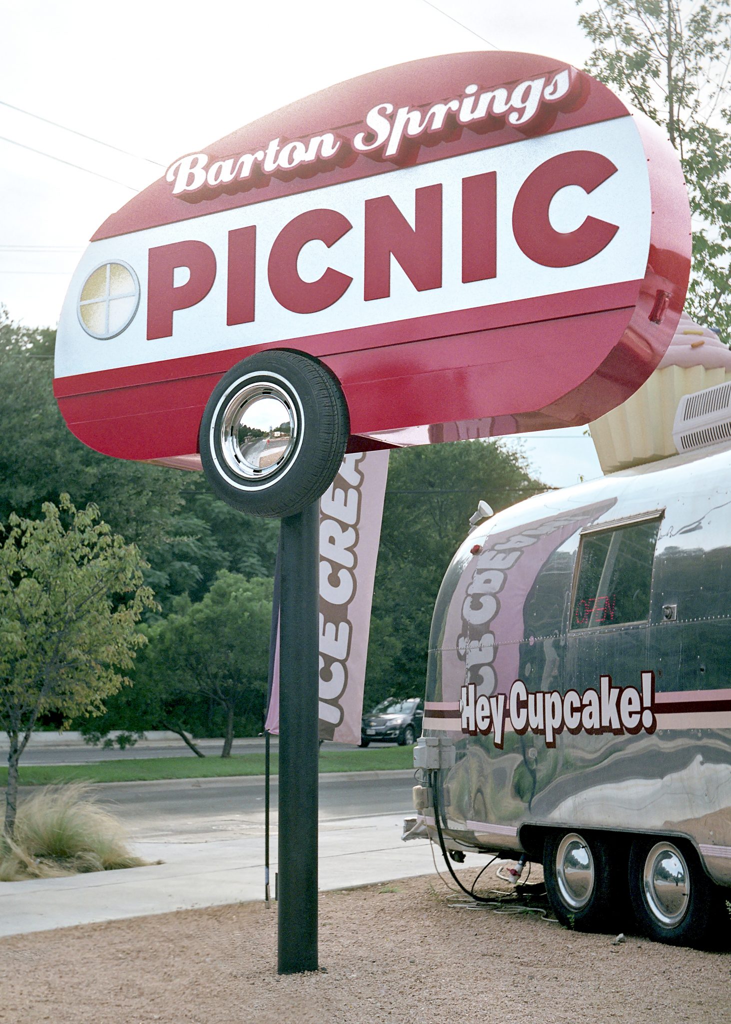 Barton Springs Picnic sign