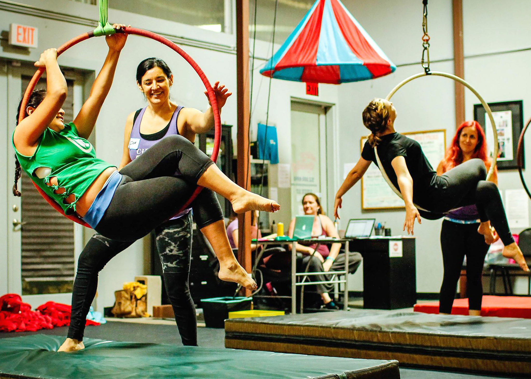 People doing circus activities