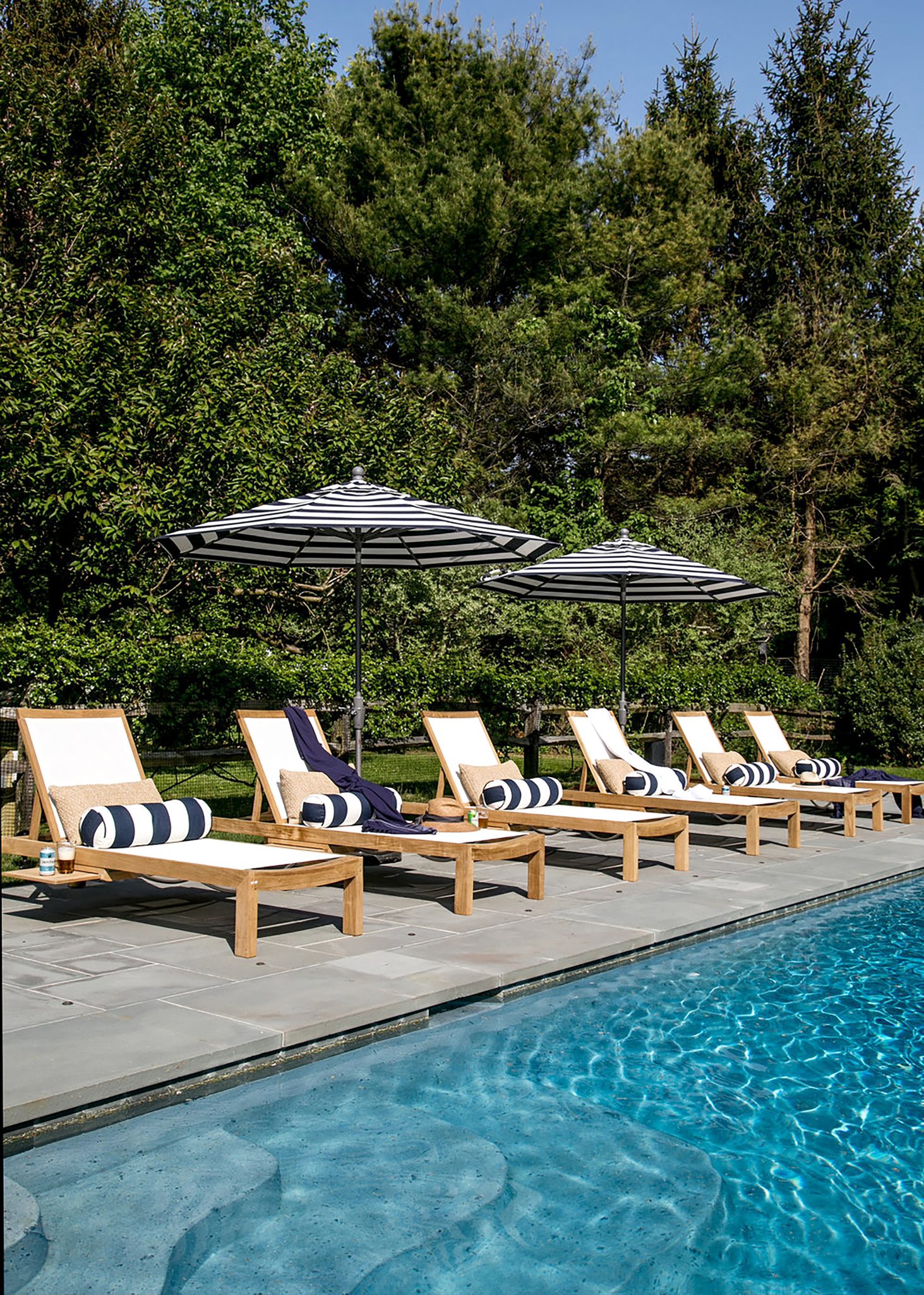 Chairs by a pool