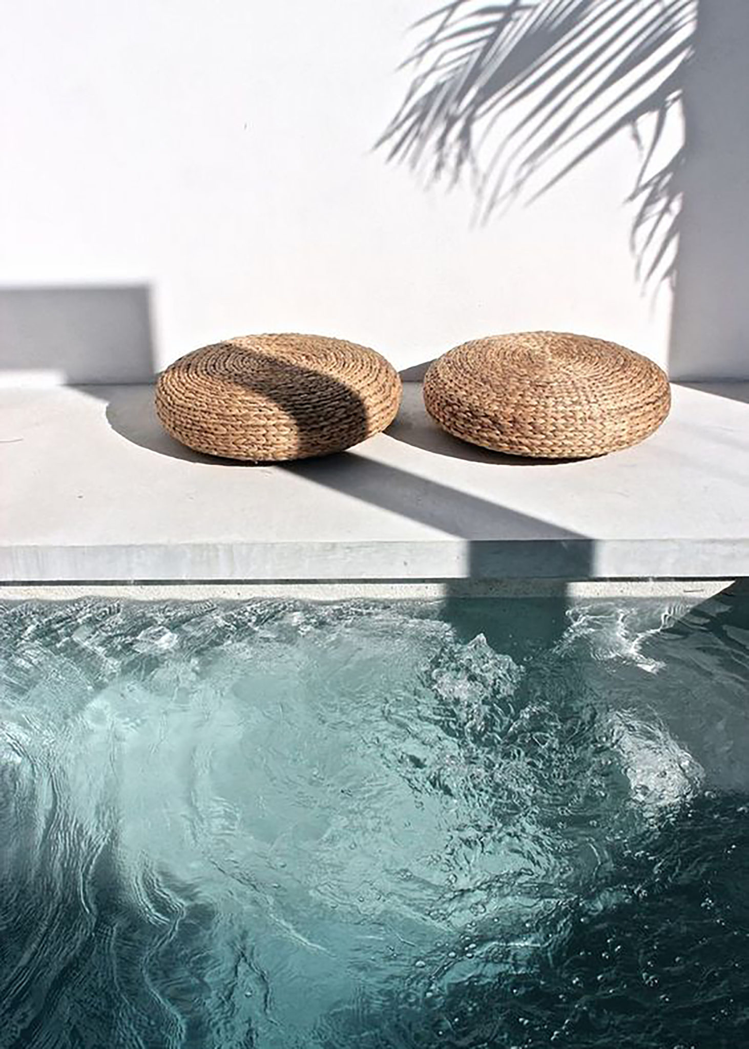 Poolside ottomans