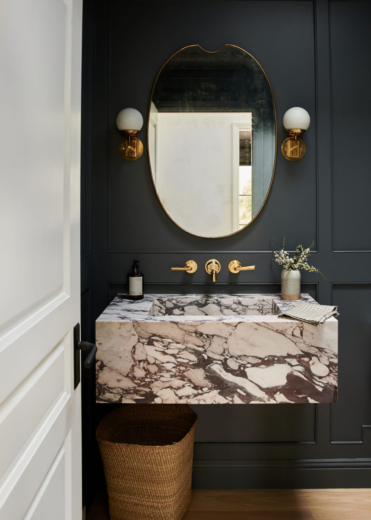 Moody powder room