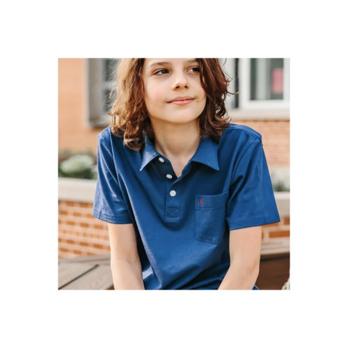 Collared shirt on young boy