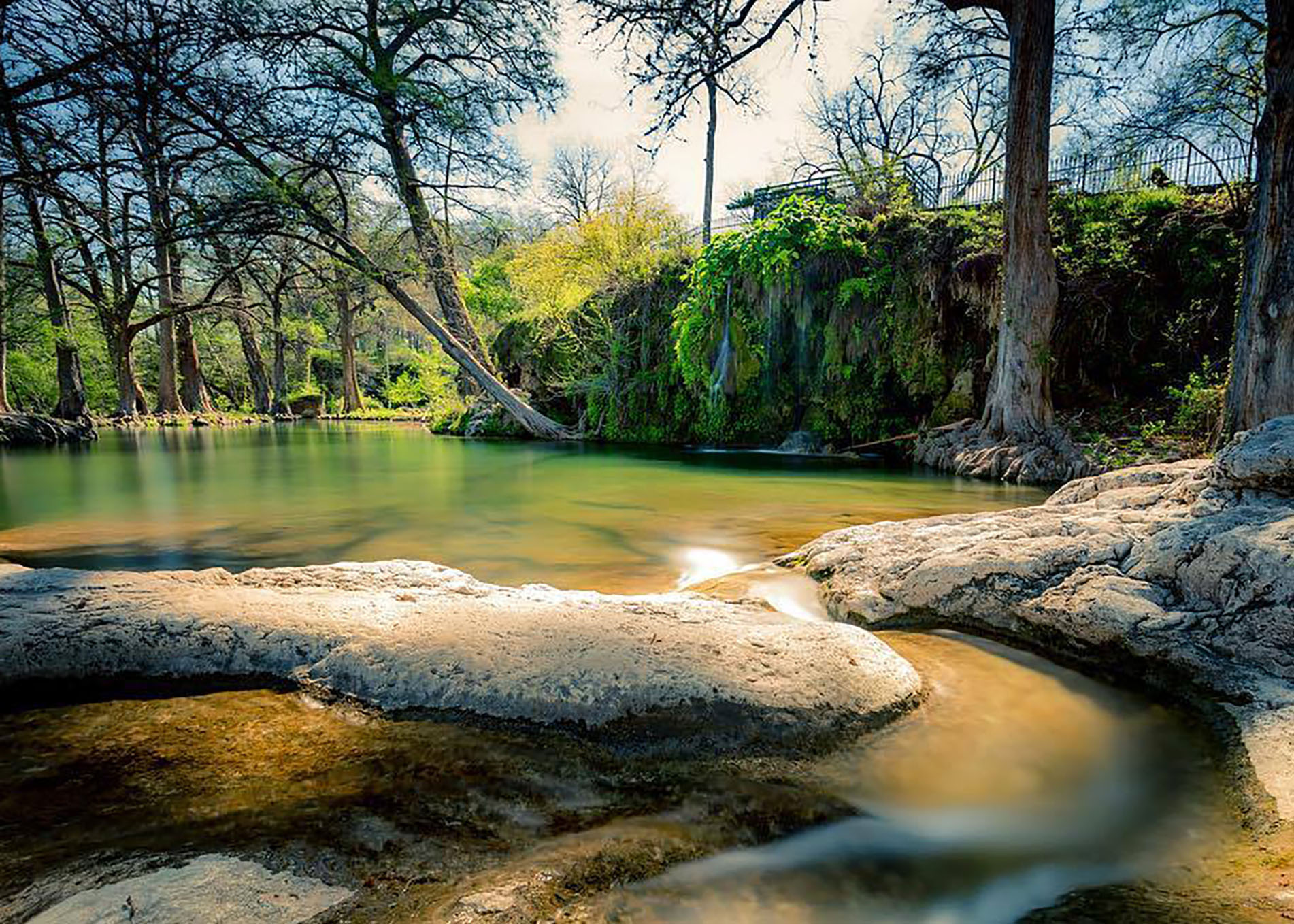 Natural swimming area in Austin