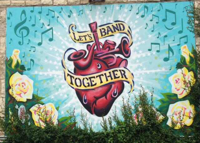 Let's Band Together mural