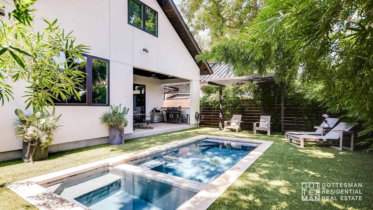 Backyard with pool