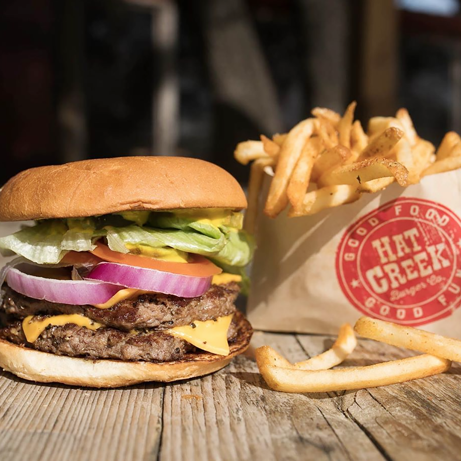 Hat Creek burger and fries