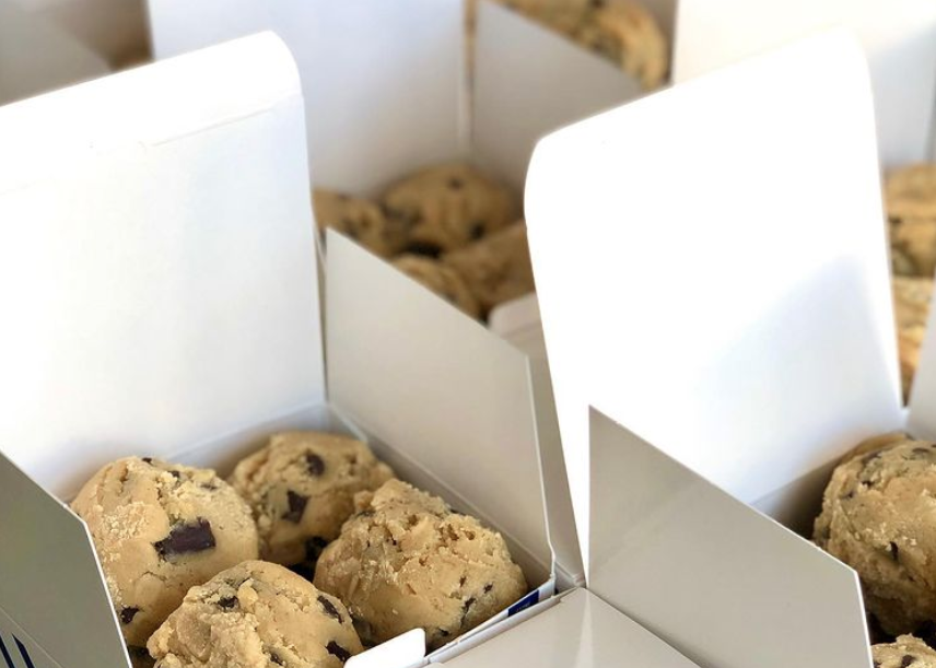 Boxes of cookie dough