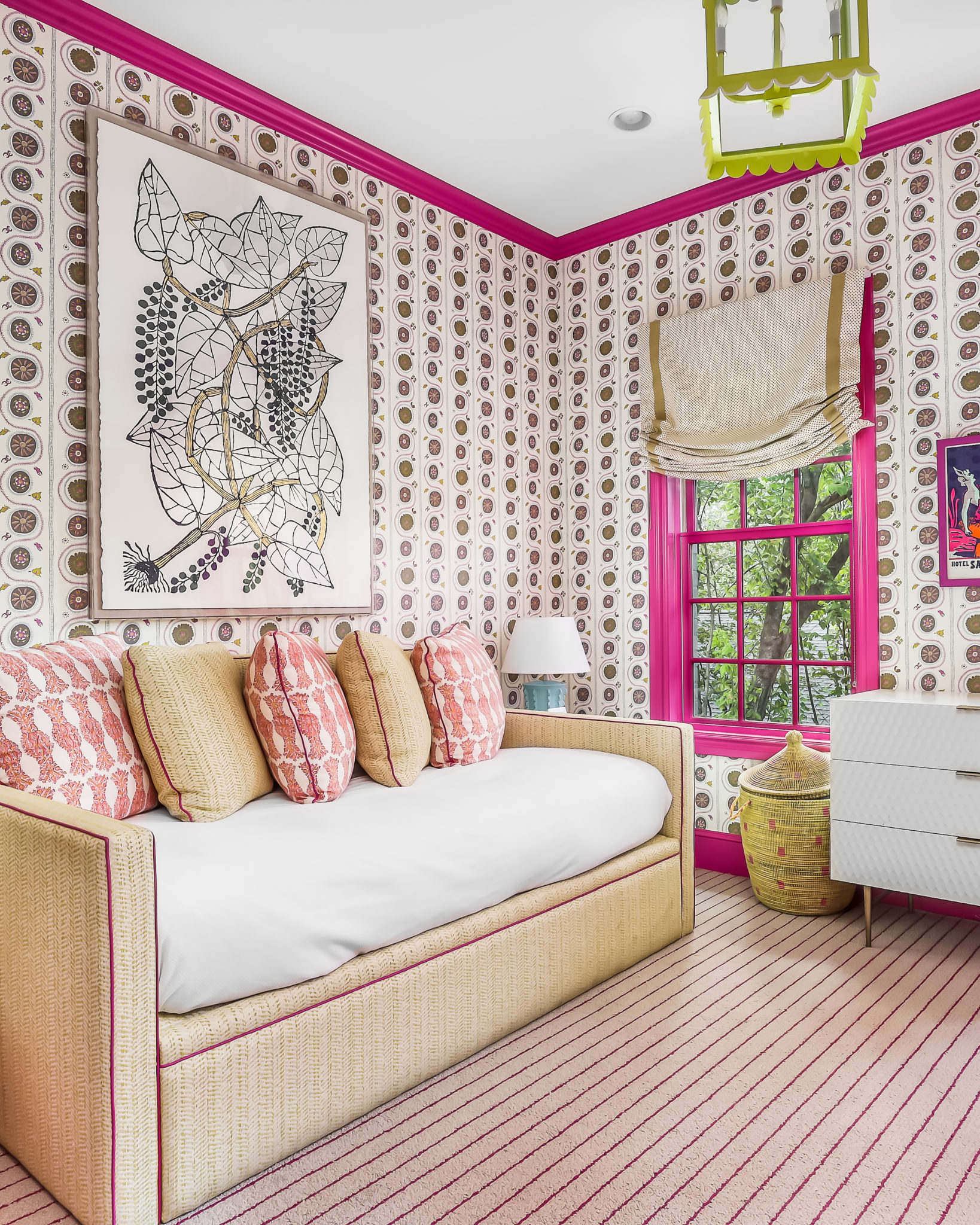Hot pink bedroom