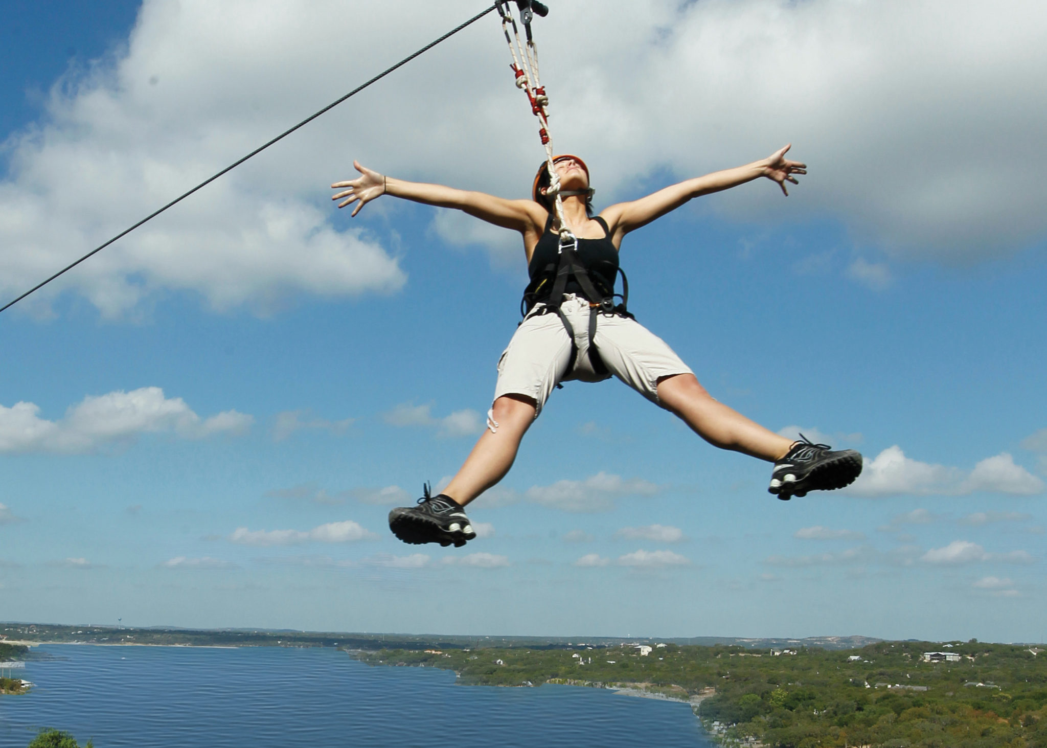 Zip lining in Austin