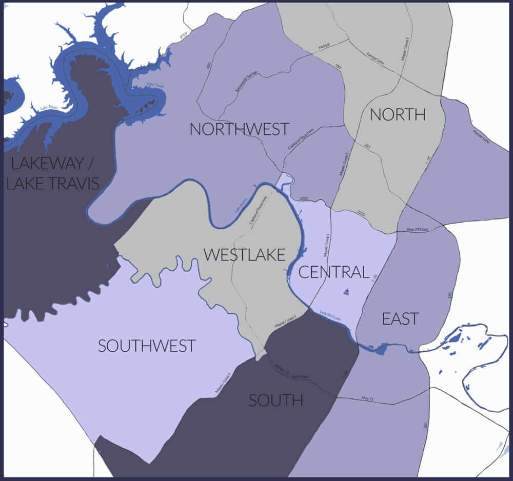 Map of Austin Area